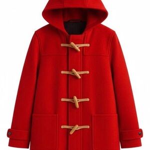NEW Mens Red Toggle Coat